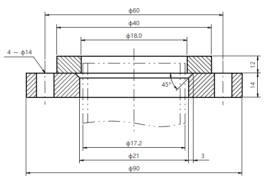 ASME EN JISB 05B DN10 PN10-100 Stainless Steel Plate Flange 