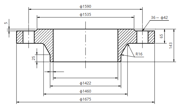 ASME EN DN1400 PN10-100 Stainless Steel Plate Flange 