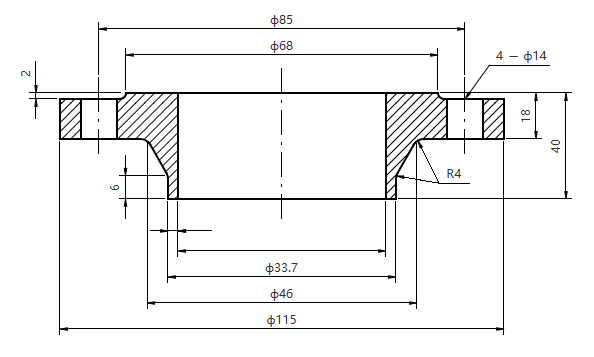 ASME EN DN25 PN10-100 Stainless Steel Plate Flange 