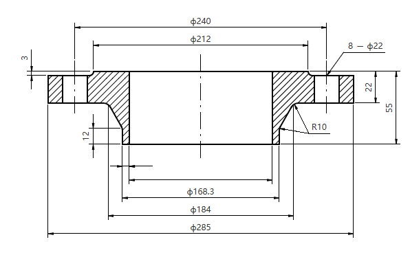 ASME EN DN150 PN10-100 Stainless Steel Plate Flange 