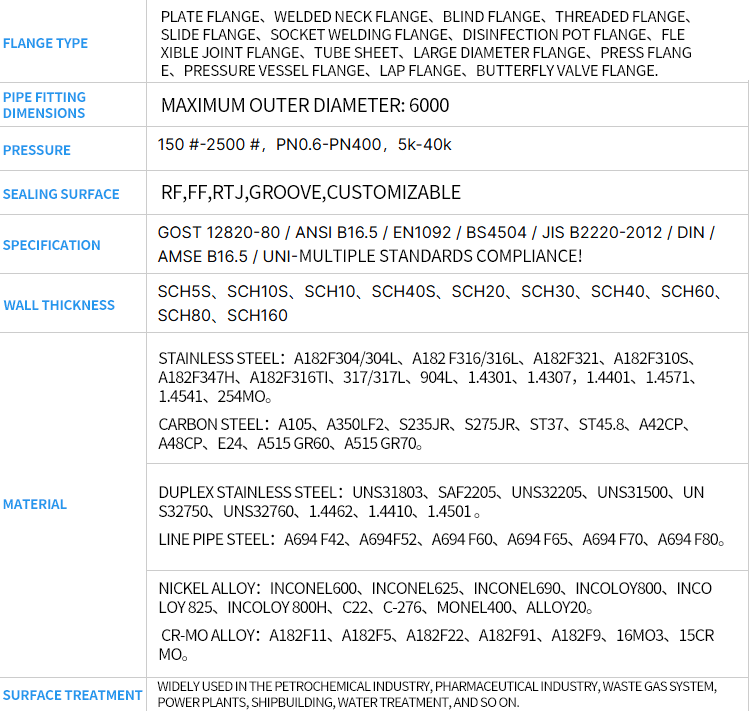 Customized Non-standard Stainless Steel Flange