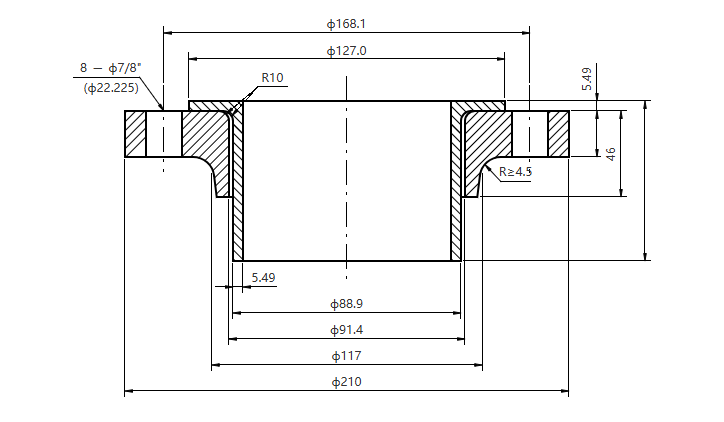ASME B16.5 Class 600 DN80 RF Sch40S LJ