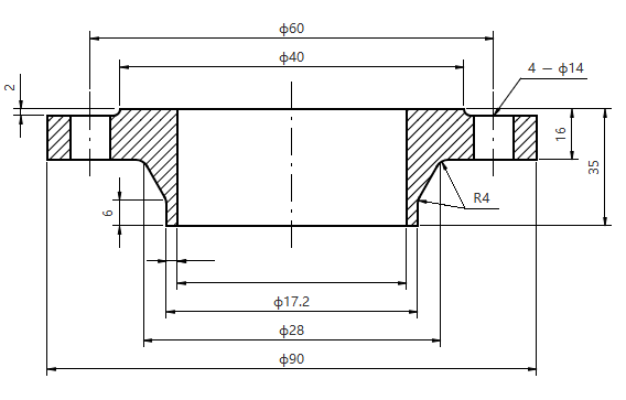 ASME EN JISB 05B DN10 PN10-100 Stainless Steel Plate Flange 