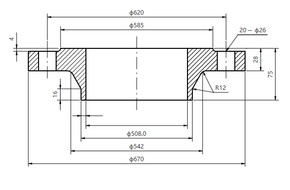 ASME EN DN500-1000 PN10-100 Stainless Steel Plate Flange 