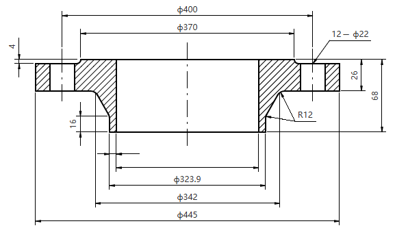 ASME EN DN300 PN10-100 Stainless Steel Plate Flange 
