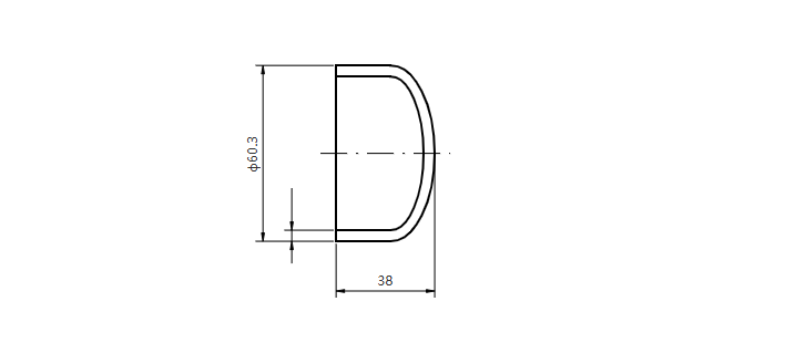 DN 50 Sch10S Flat End Cap