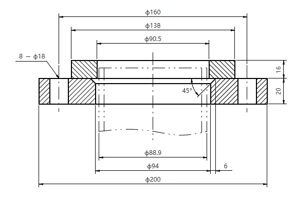 ASME EN JISB 05B DN80 PN10-100 Stainless Steel Plate Flange 