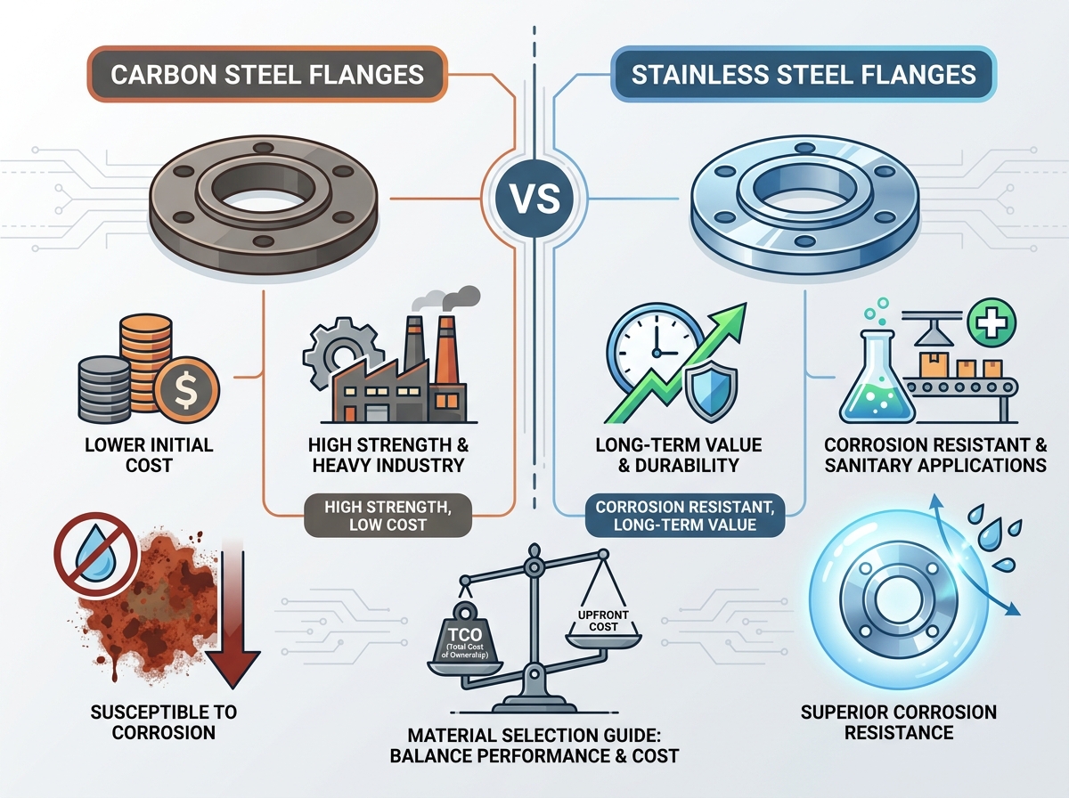 Pipe flange material selection guide