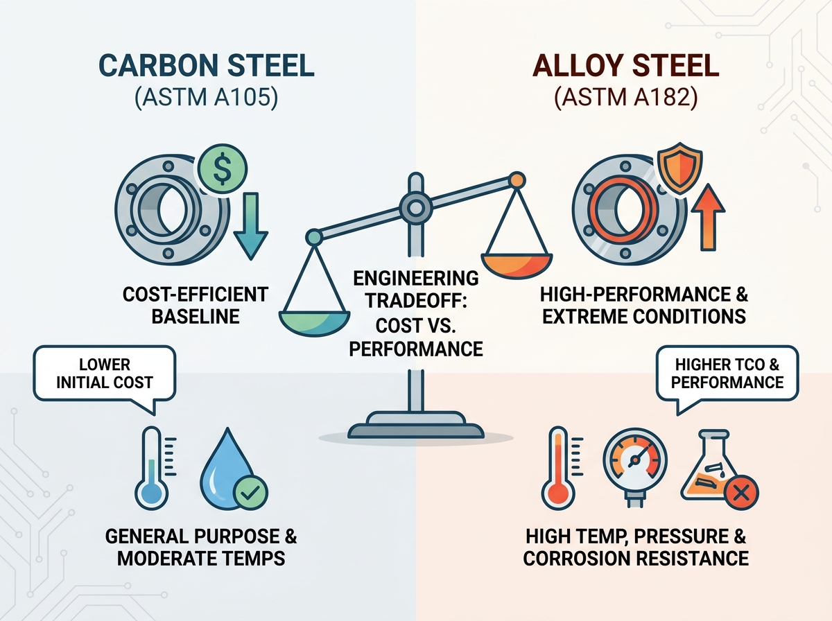Alloy vs Carbon Steel Flange Comparison