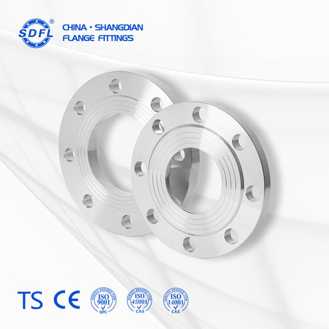 Tight sealing plate flange for water treatment plant pipe connection