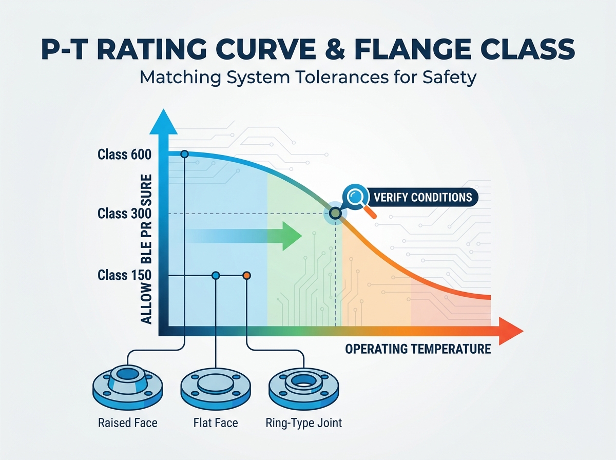 Industrial pipe flange connection on a pipeline