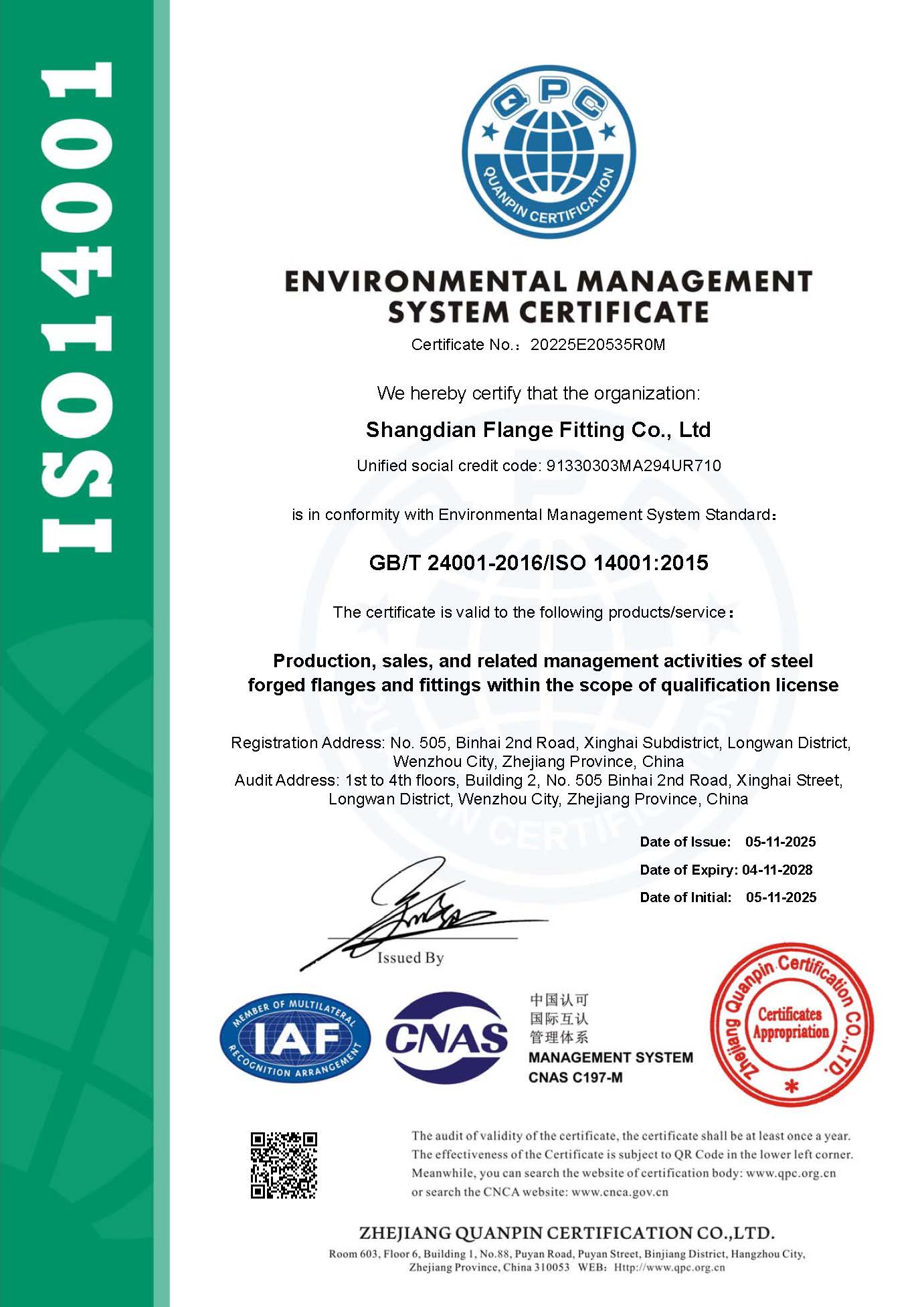 ISO 14001 Environmental Management System