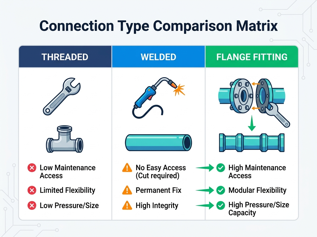 Industrial flange installation and maintenance scenario